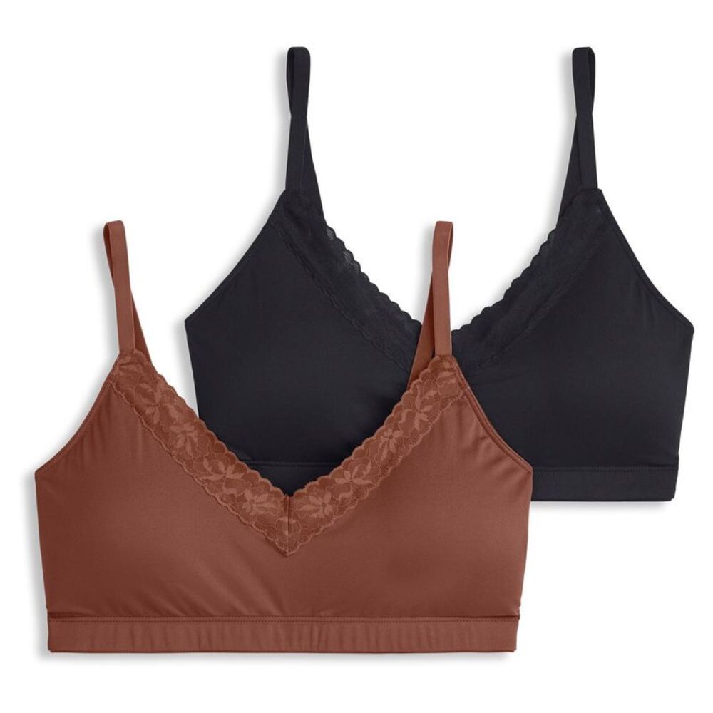 Jockey Women's Bra Sz M Wirefree Micro Lace Bralette Multi-colored A673931